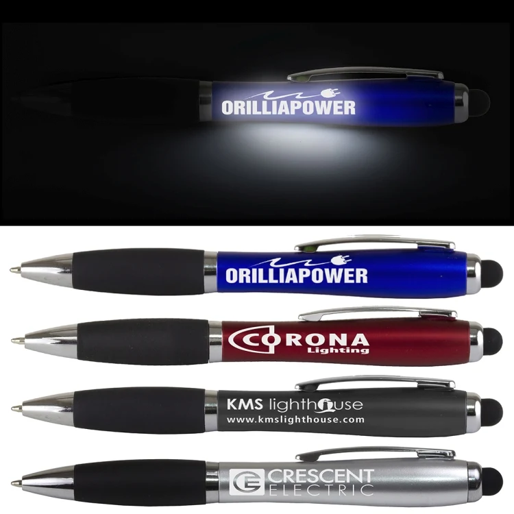 "The Cardiff" Laser Logo Light Up Stylus Pen 1
