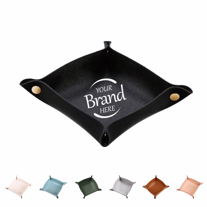Square Pu Leather Organizer Tray