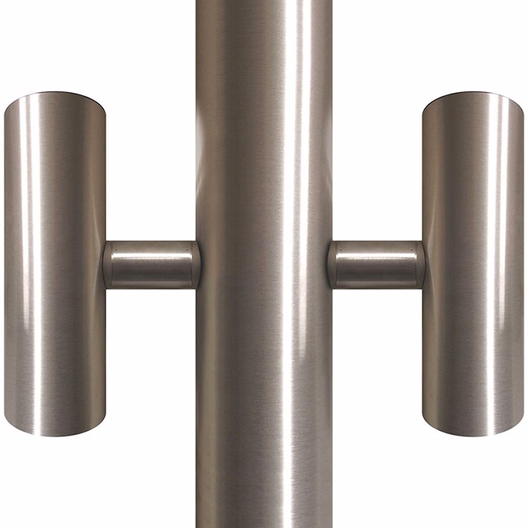 Silver Flagpole Tunnel Lights - for 5 1/2" Diameter Pole