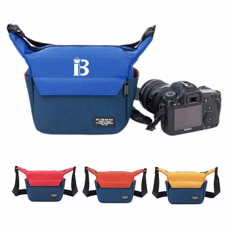 Color contrast waterproof casual camera messenger bag