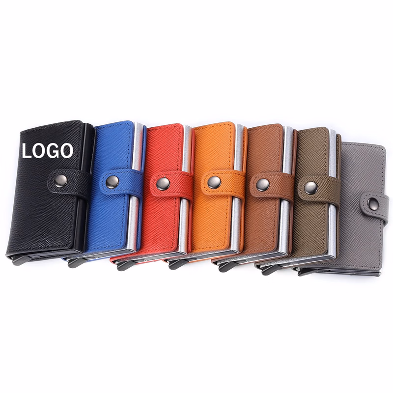 RFDI Aluminum alloy PU Wallet