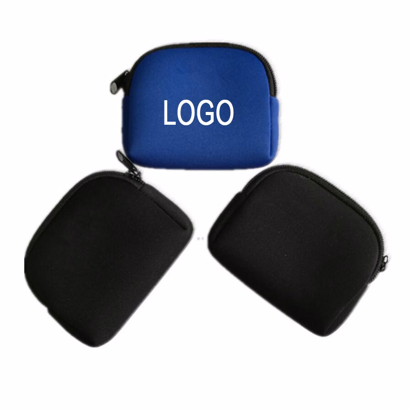 Neoprene Zip Pocket Pen Case Coin Bag