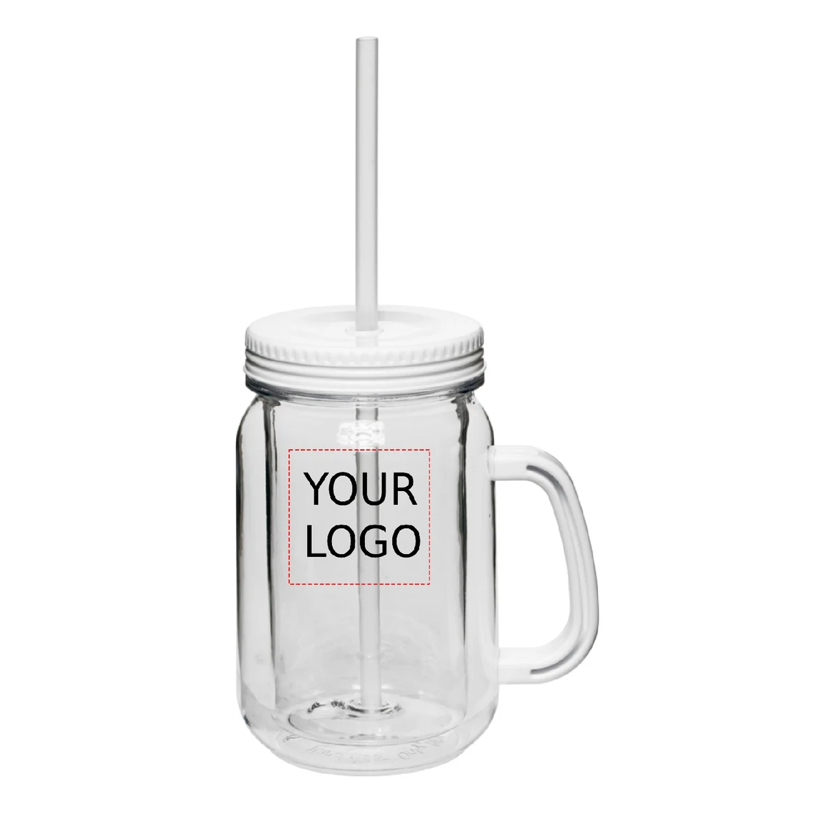 Double Wall Insulation Mason Jar with Handle, 17 oz. 1
