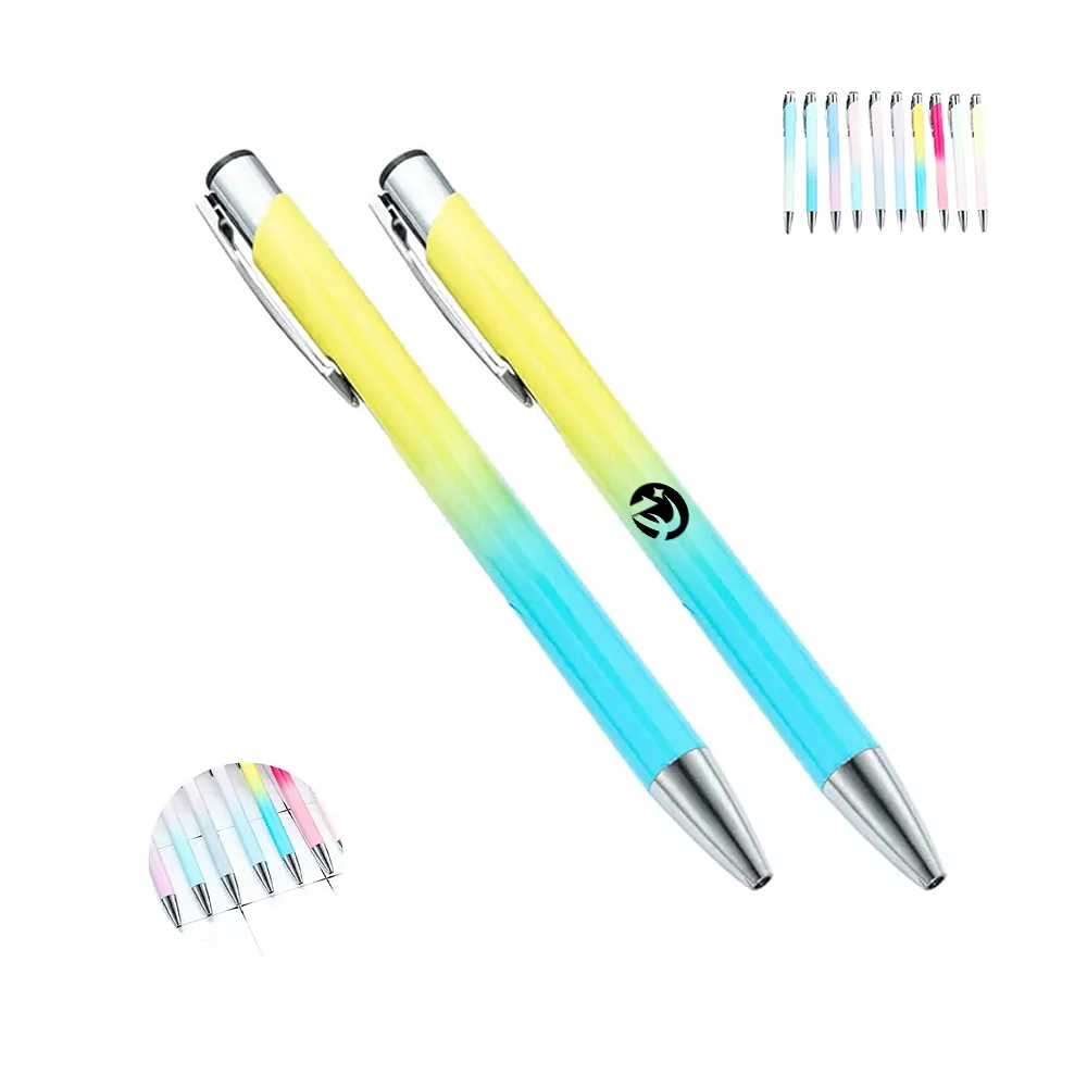Gradient Color Ballpoint Pen with Metal Clip 1