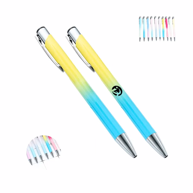 Gradient Color Ballpoint Pen with Metal Clip