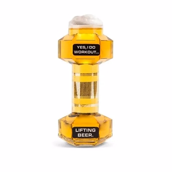 Unique Dumbbell-Shaped Beer Glass