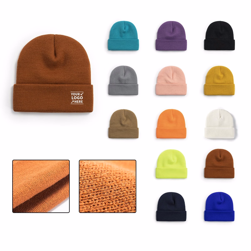 Classic Plain Knit Cuffed Beanie