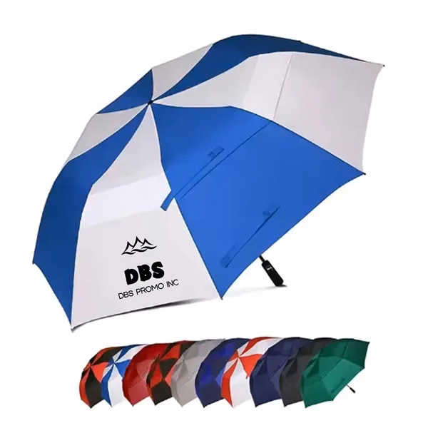 Sturdy 58-Inch Vented Automatic-Open Golf Parasol