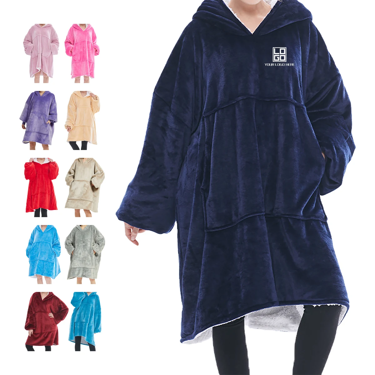 Wearable Hooded Lazy Blanket 1