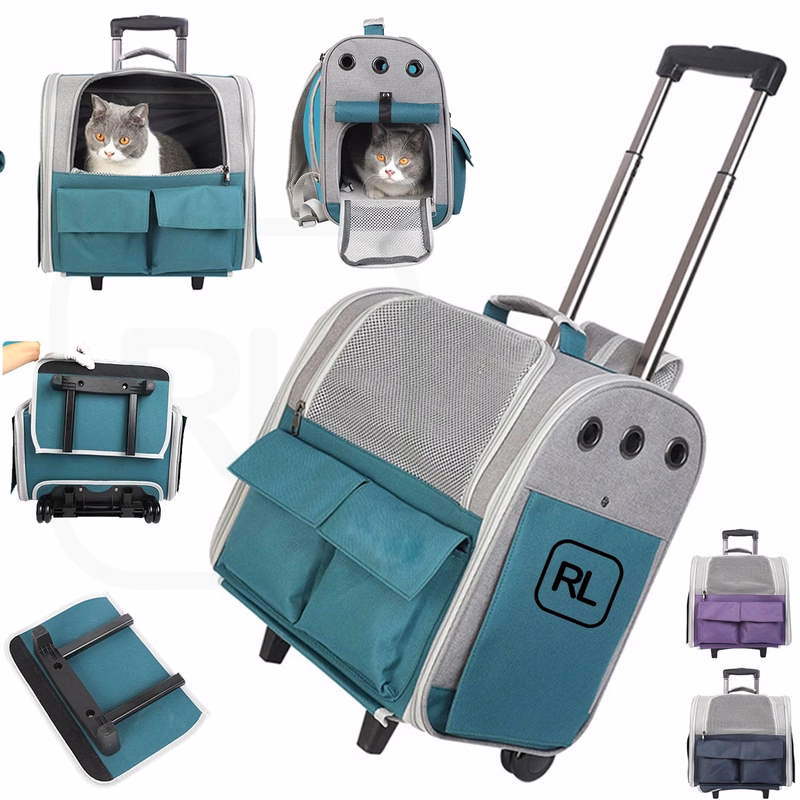 Pet Rolling Carrier with Wheels