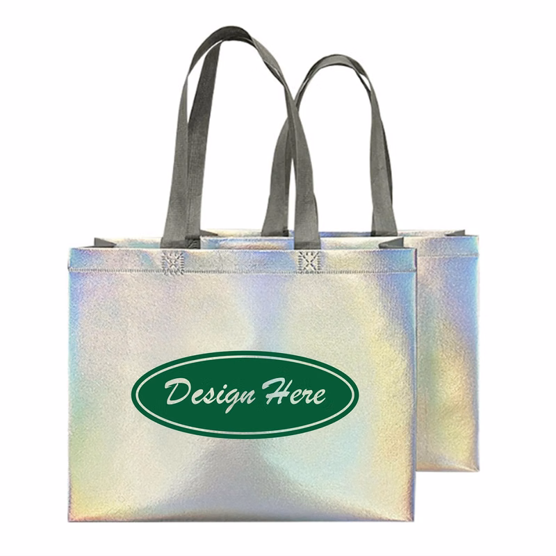 MOQ50 Holographic Non-woven Tote Bag