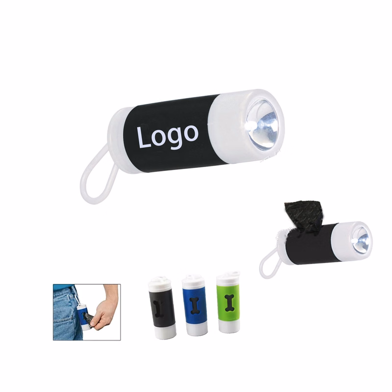 Waste Bag Dispenser with LED Clip