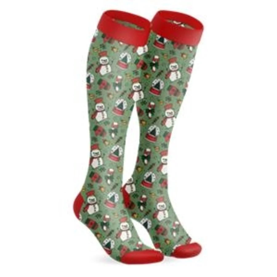 Adult 360 Degree Digital Print Cotton-Blend Knee-High Socks 1