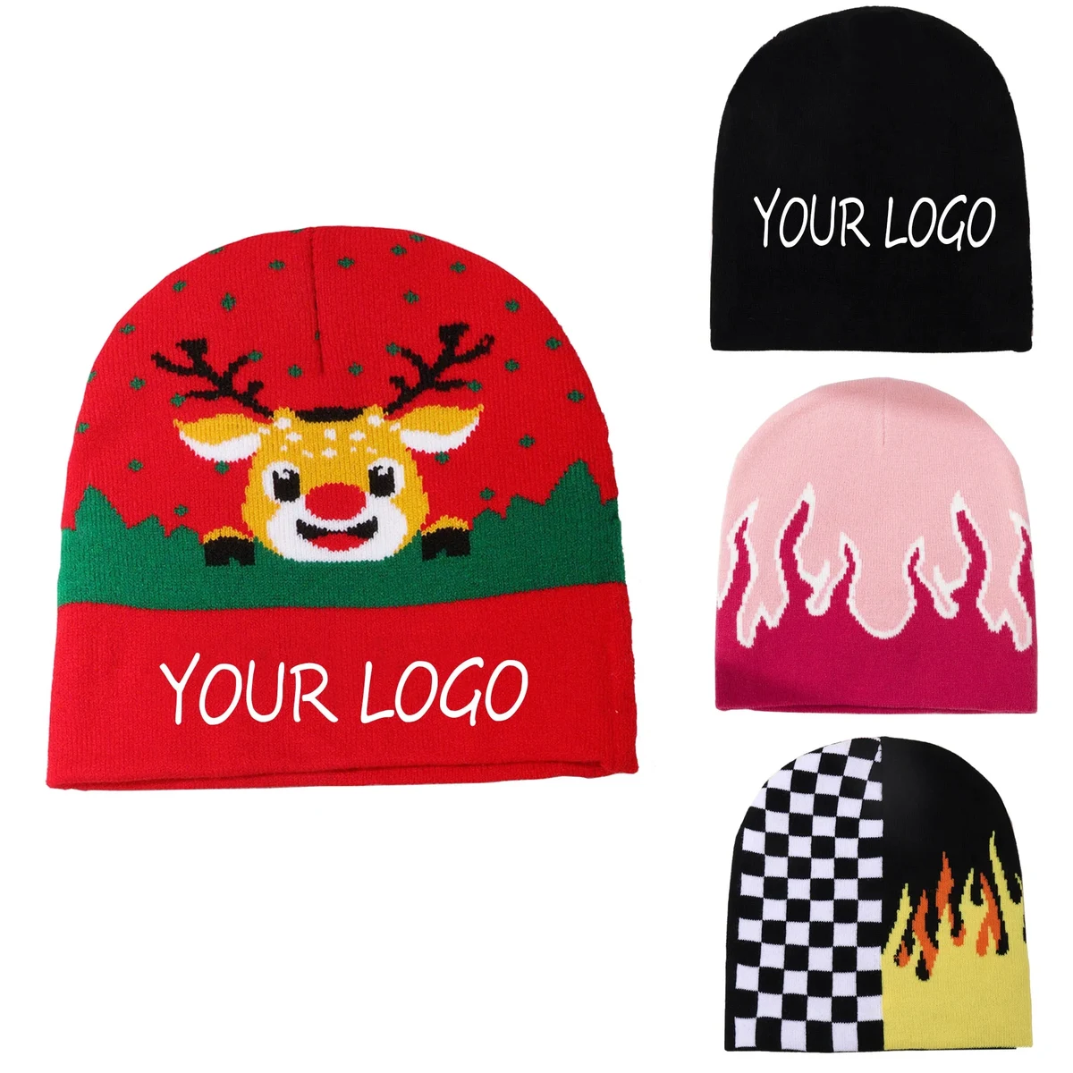 Knit Beanie Without Cuff MOQ 100PCS 1