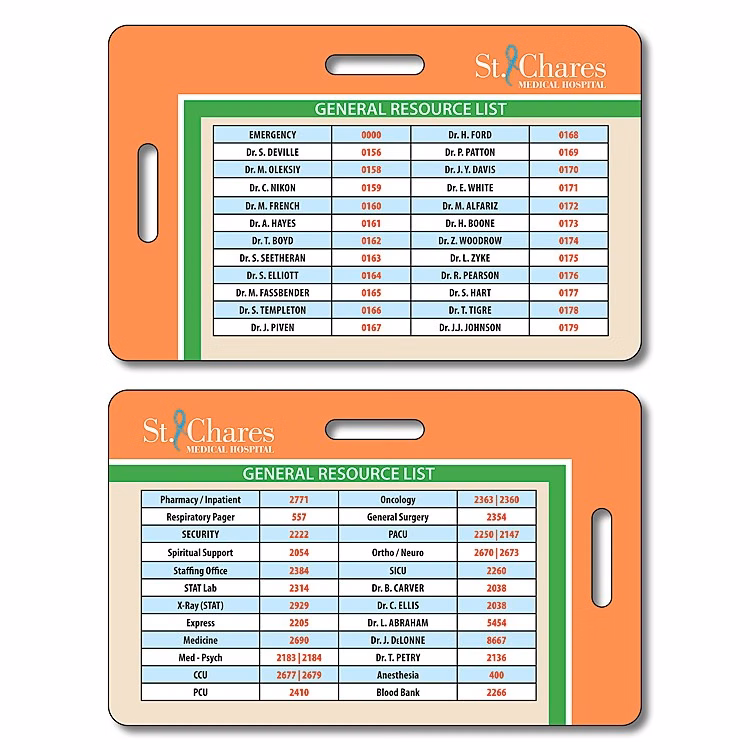 Plastic Double-Punch I.D./Wallet Card - 3.375x2.125 - 14 pt.