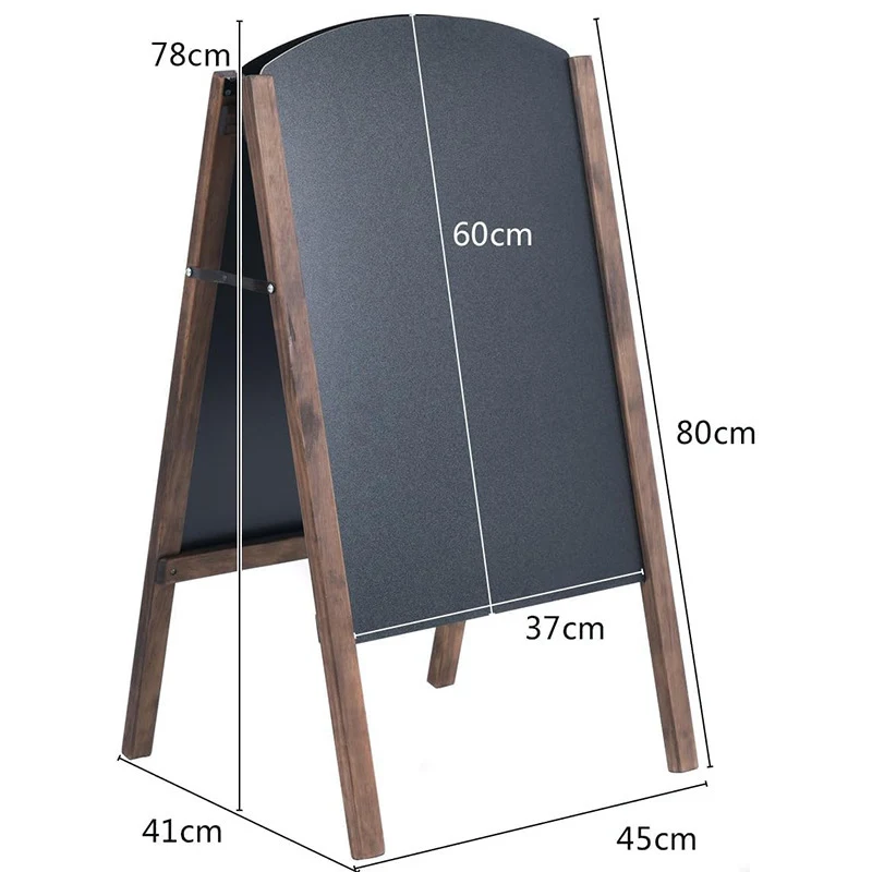 Wood A-Frame Restaurant Menu Chalkboard Sign for Displays 1