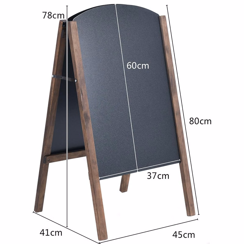 Wood A-Frame Restaurant Menu Chalkboard Sign for Displays