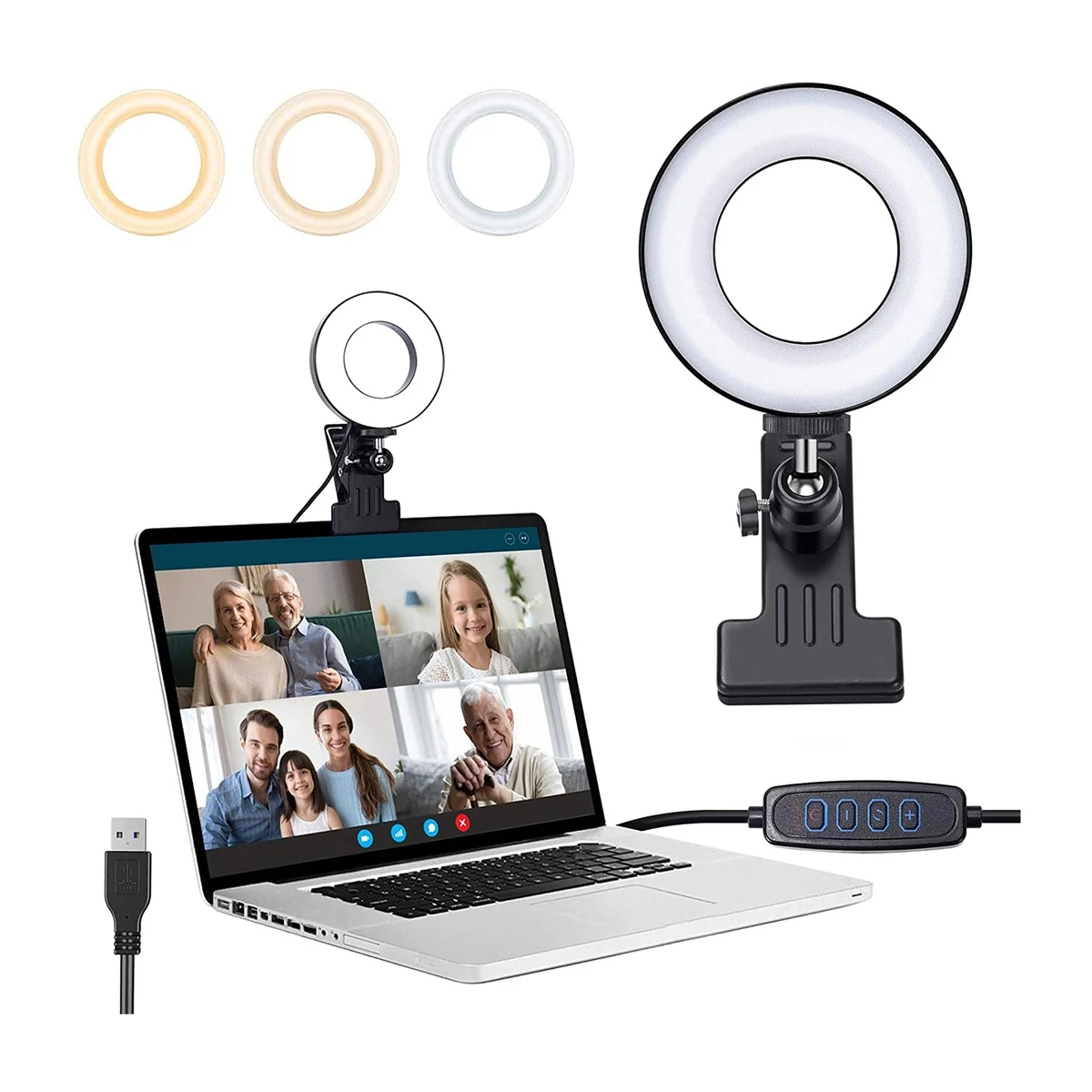 6" LED Selfie Ring Light w/ Laptop Clip 1