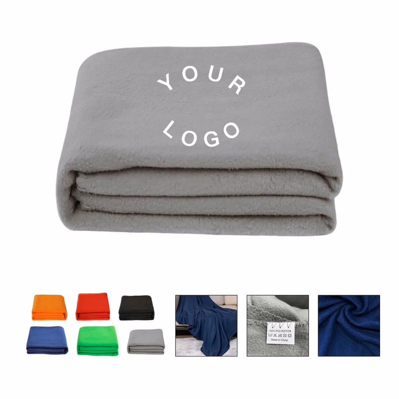 Warm Polyester Fleece Throw for Home or Travel