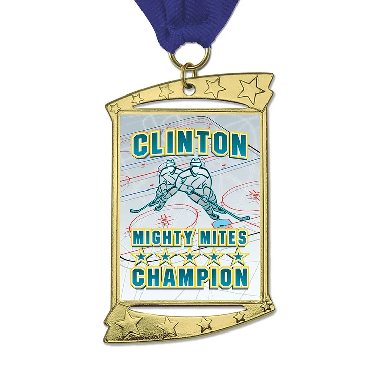 Full color 10 Star Rectangle Medal 1