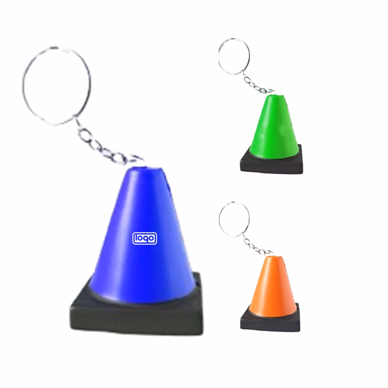 Construction Cone Stress Reliever Key Chain