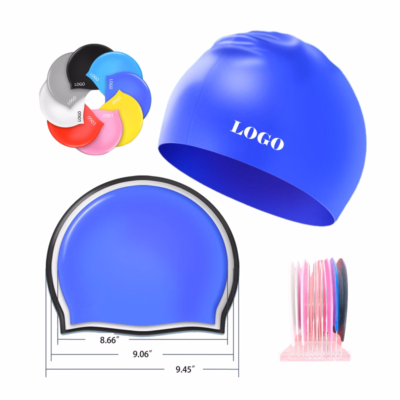 Non-Slip Silicone Swim Caps In Various Sizes And Colors