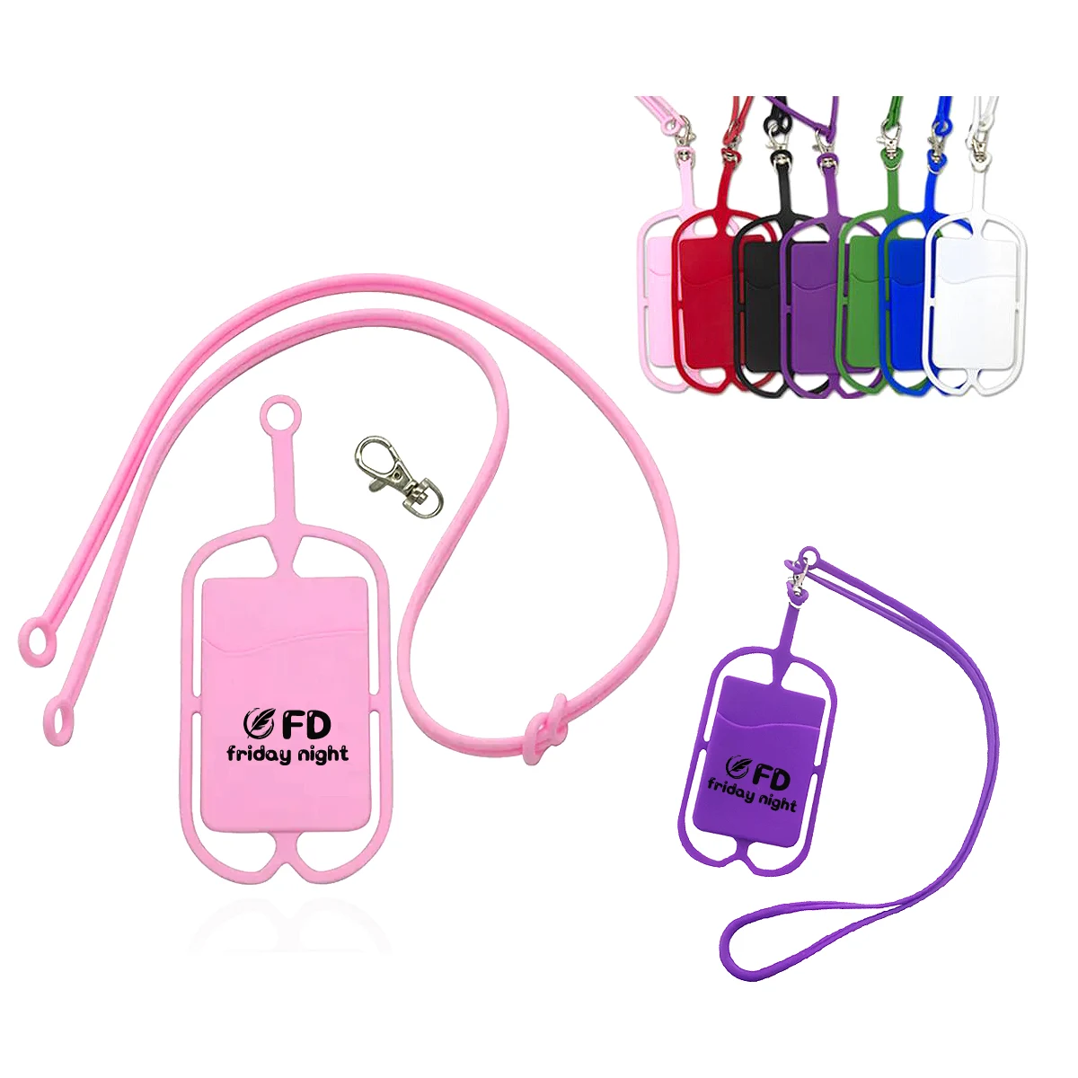 Phone card silicone lanyard 1