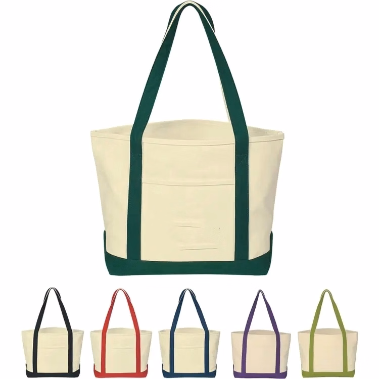 Large Heavy Cotton Canvas Boat Tote Bags