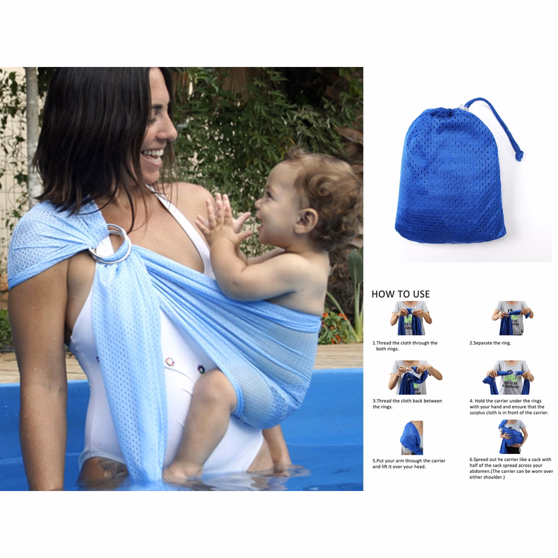 Water Sling Baby Wrap Carrier for Summer Pool