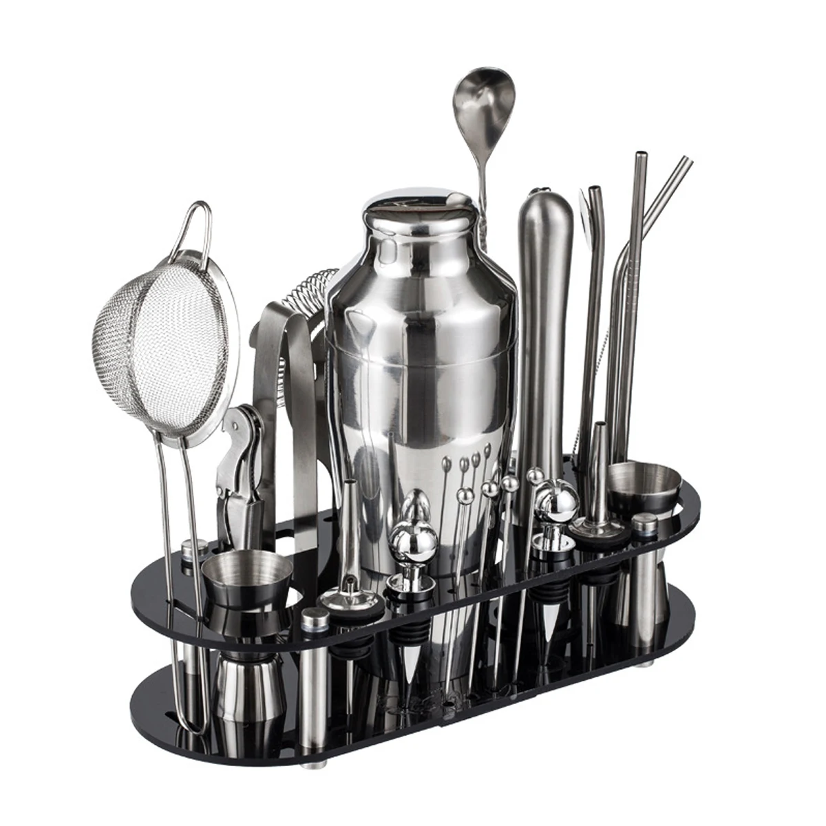 23Pcs Stainless Steel 23.6OZ Cocktail Shaker Kit 1