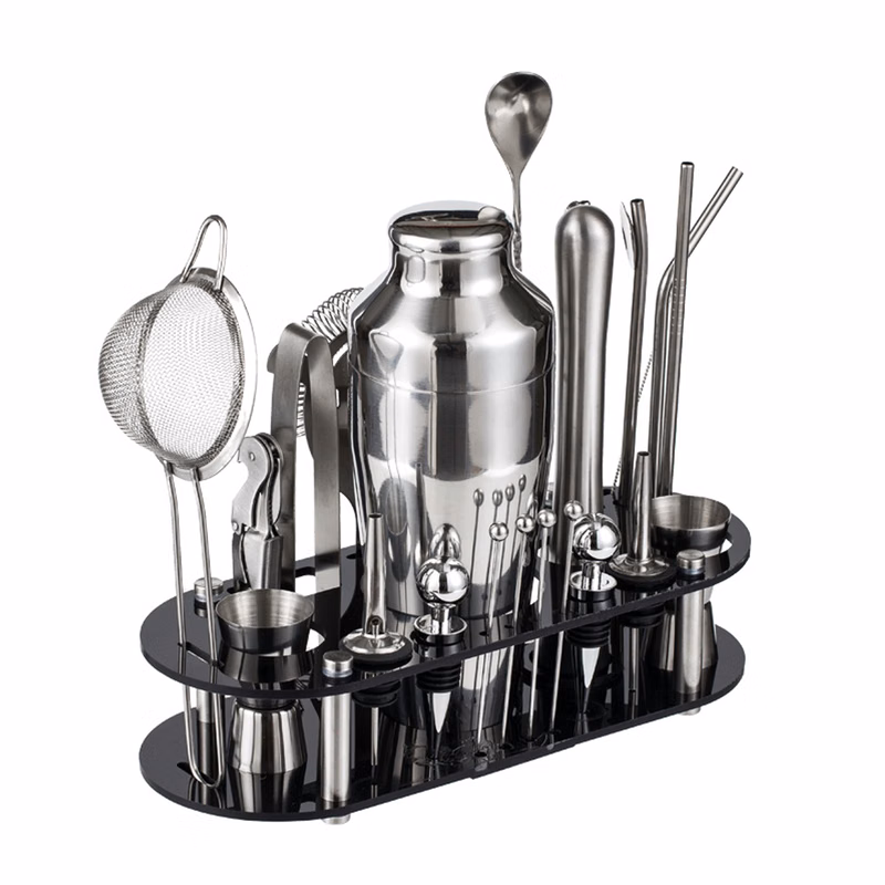 23Pcs Stainless Steel 23.6OZ Cocktail Shaker Kit