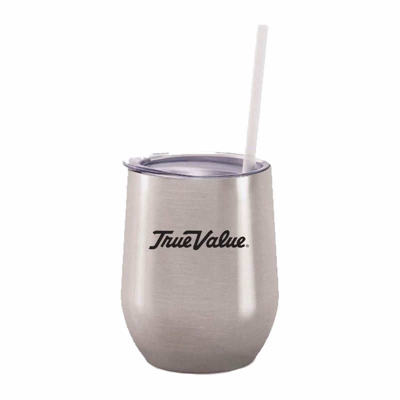 12 Oz. Maars Silver Bev Steel Stainless Steel Wine Tumbler