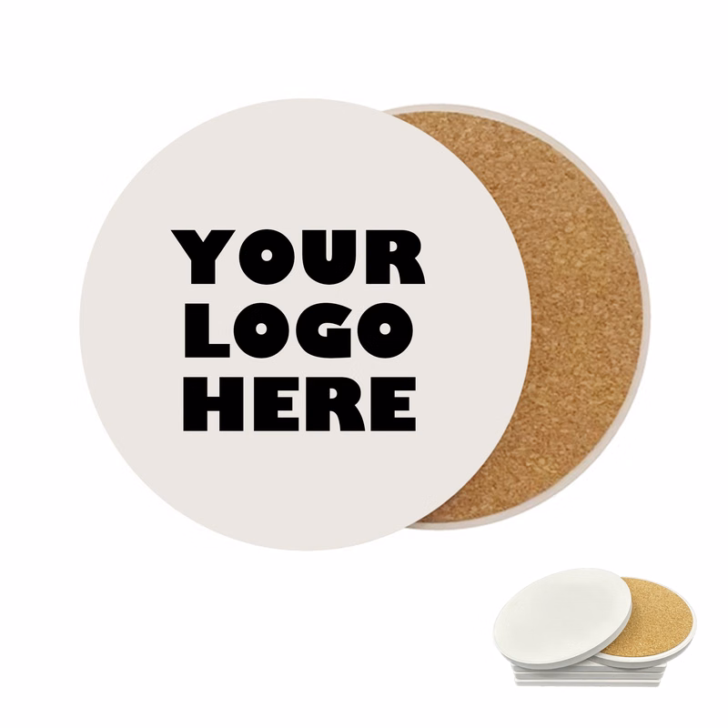 Round Cork Absorbent Coaster