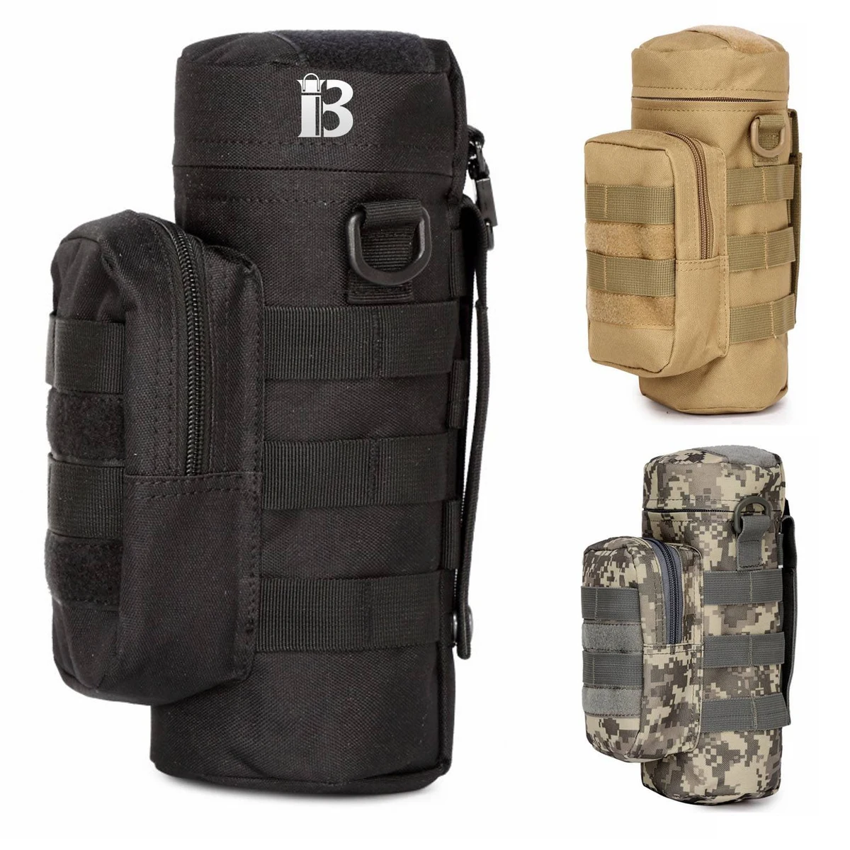 Polyester Tactical Water Bottle Bag w/ Pocket 1