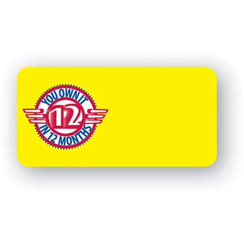 UV Printed Poly Name Badge w/ Pin Fastener (1"x2") Rectangle 1