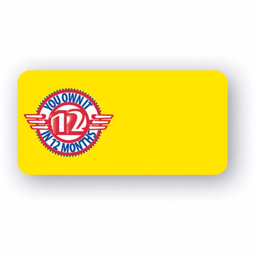 UV Printed Poly Name Badge w/ Pin Fastener (1"x2") Rectangle