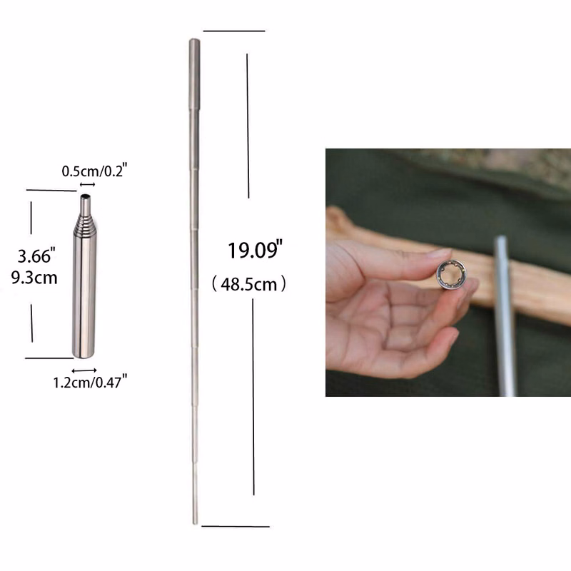 Stainless Steel Camping Blow Fire Tube Lighter