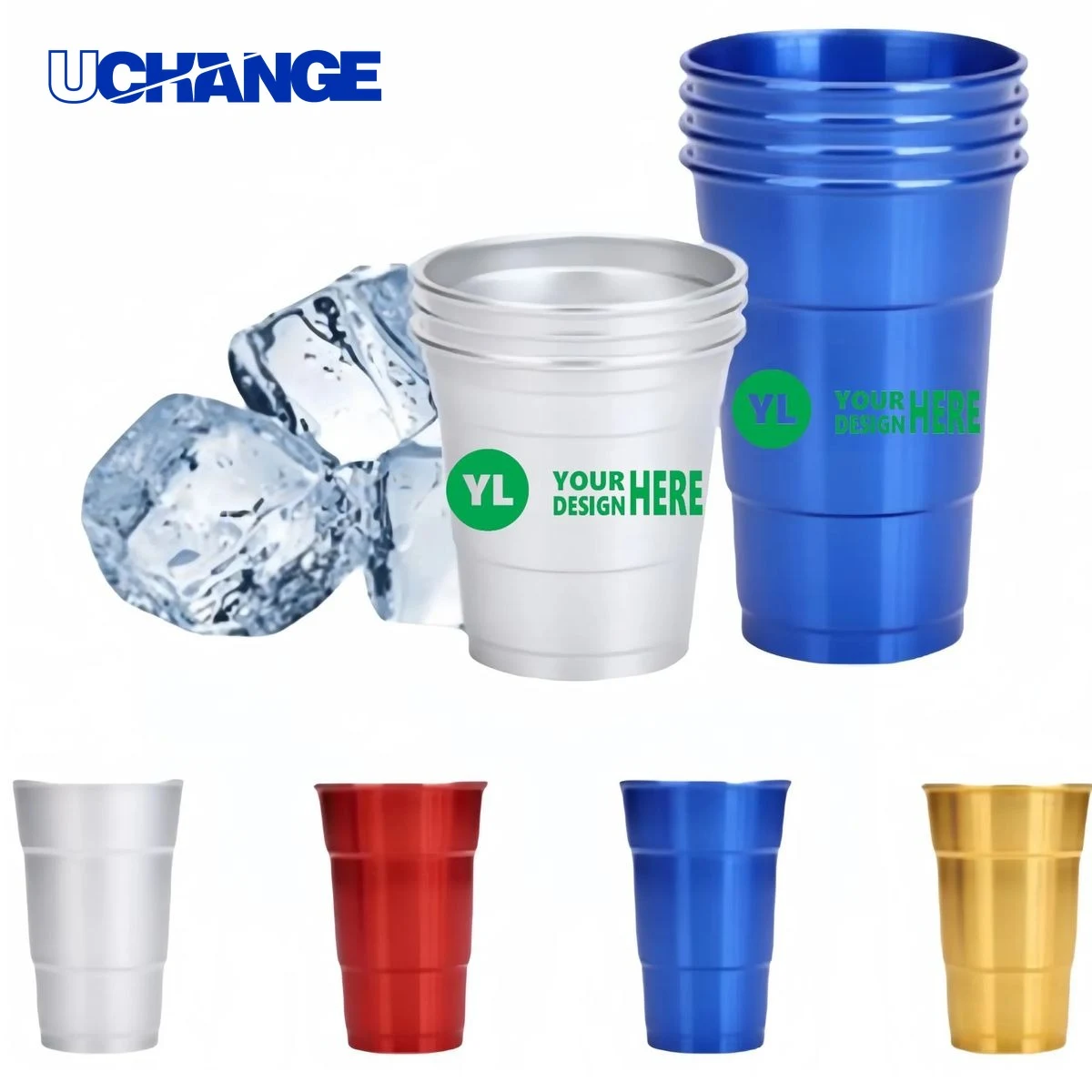 16 oz Reusable Aluminum Drink Cup Drinkware 1