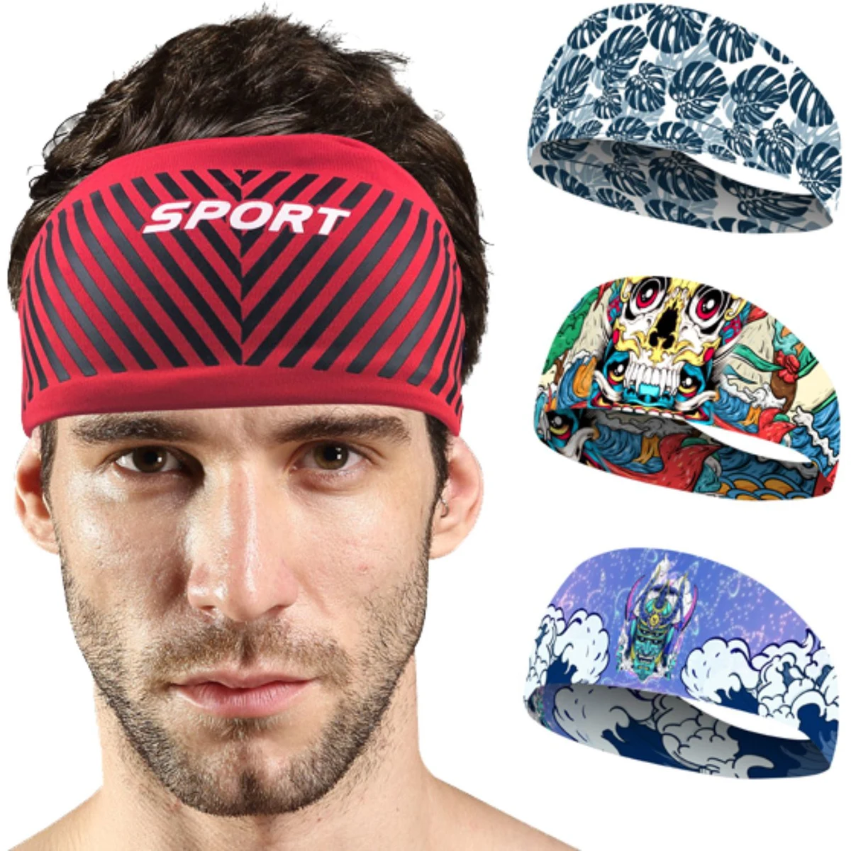 Performance 160G quick dry moisture wicking adult Headband w/ custom logo 1