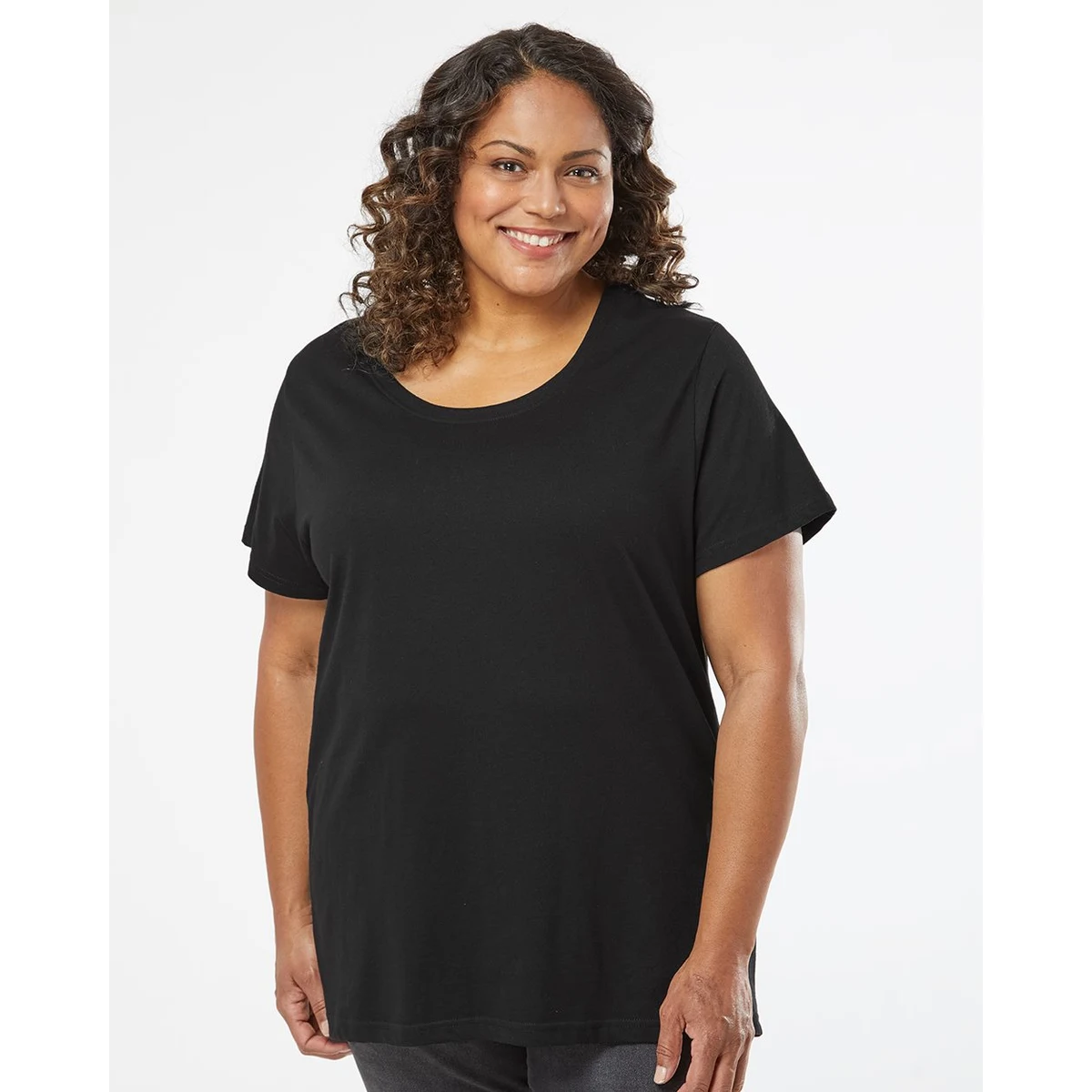 Women's Curvy Collection Fine Jersey Tee - 3816 1