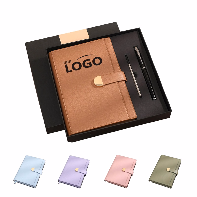 Deluxe Leather A5 Thick Notebook And Pen Gift Set