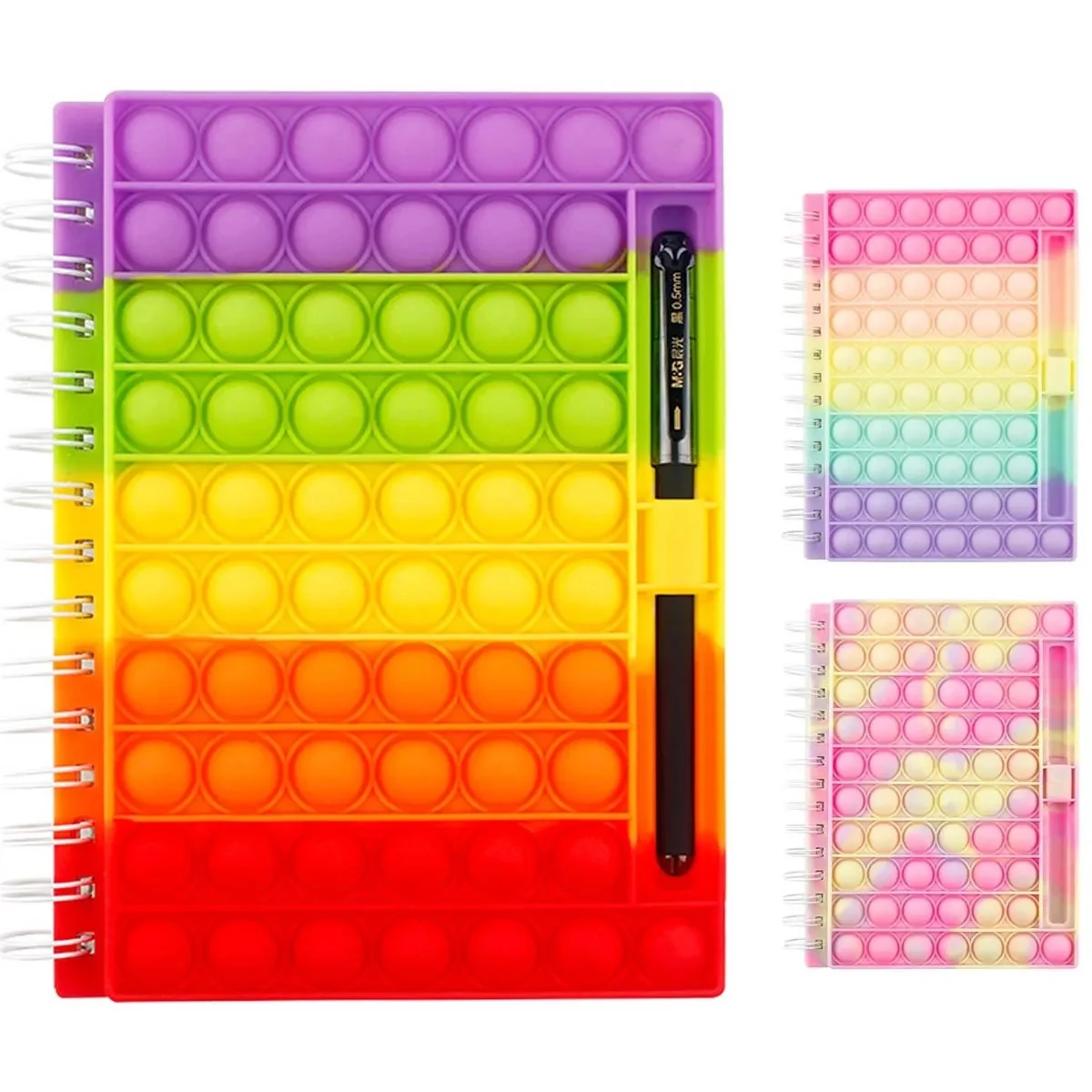 Spiral Notebook Bubble Push Pop Fidget Silicone Toy 1
