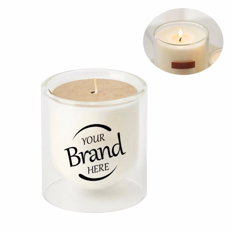 Clear Glass Soy Wax Scented Candles With Lid
