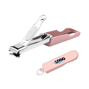 Foldable Nail Clippers With Nail File Mirror 1