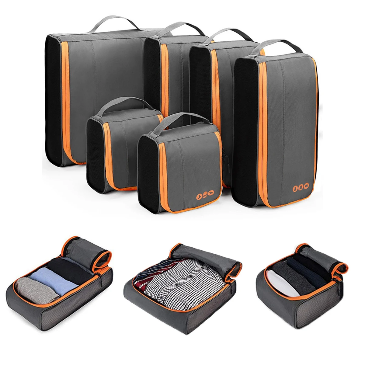6 Sets Packing Cubes for Suitcases 1