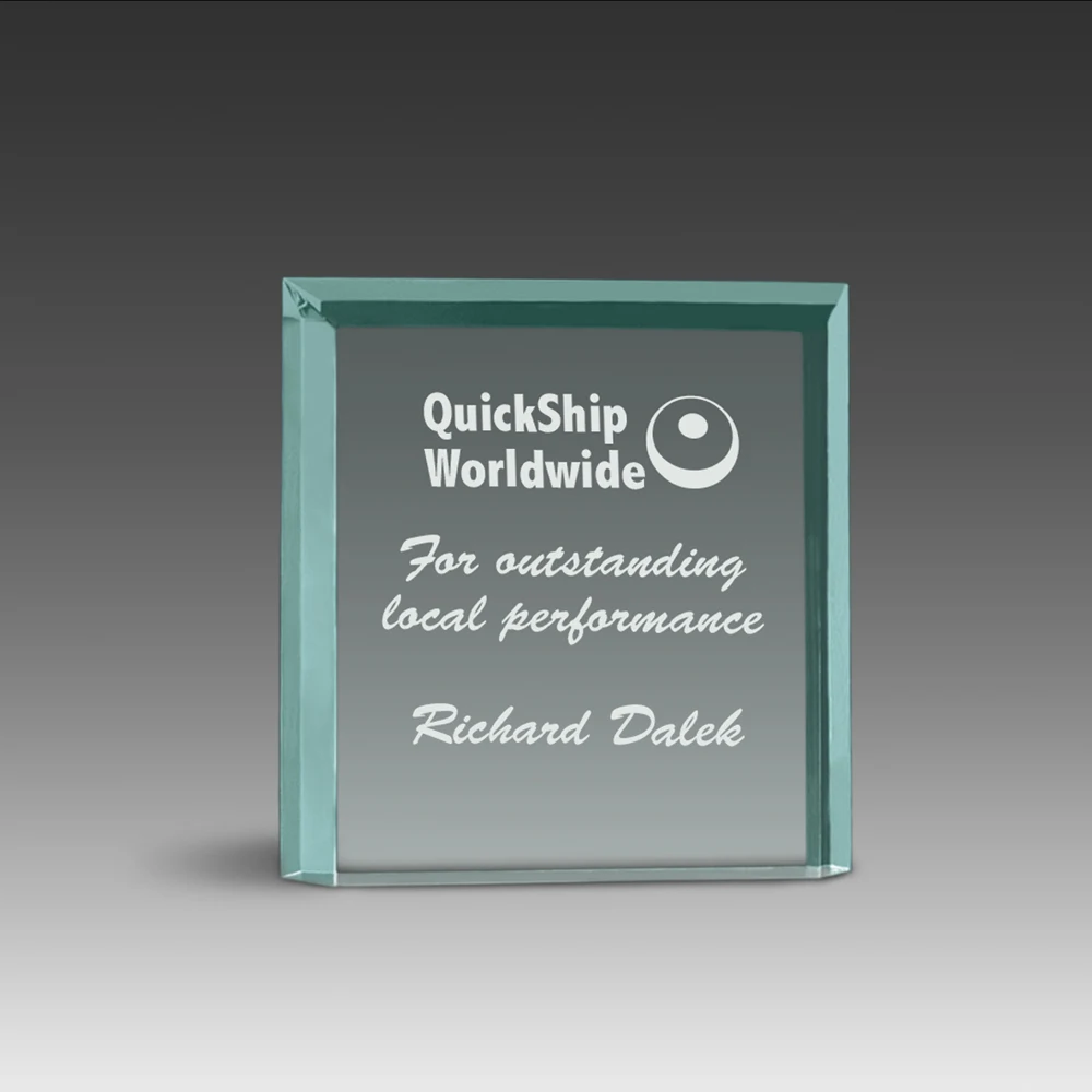 Freestanding Double Bevel Award (6"x6"x1") 1