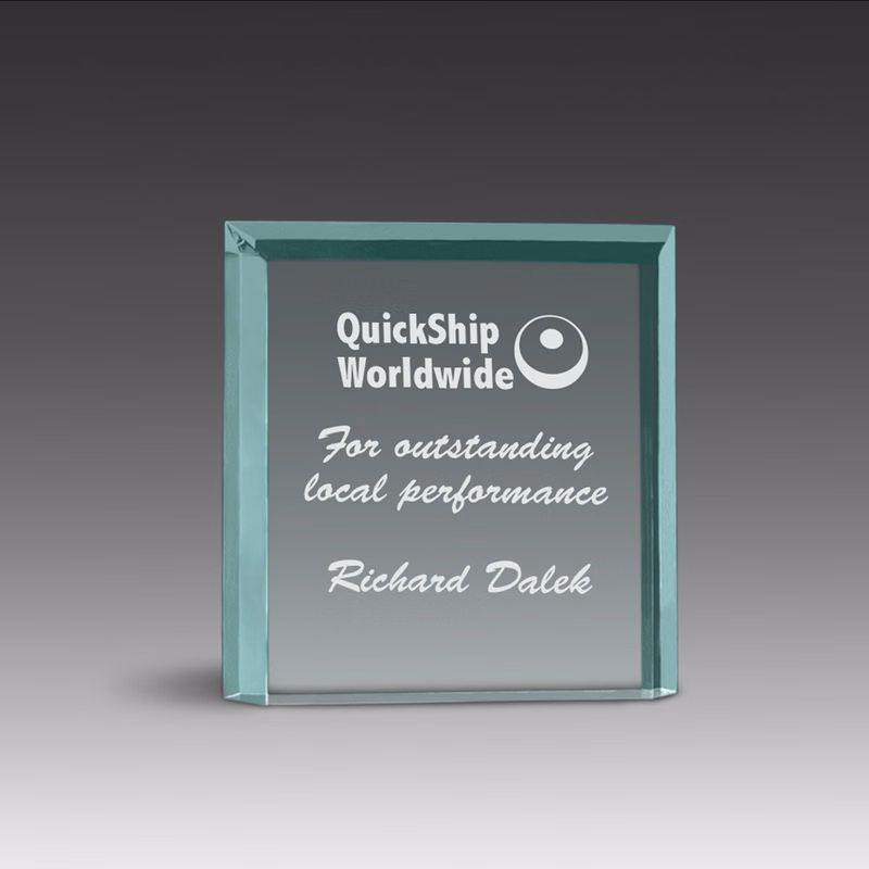 Freestanding Double Bevel Award (6"x6"x1")