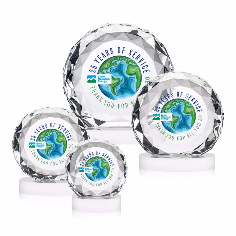 Seville VividPrint™ Award on Alberton Base - White