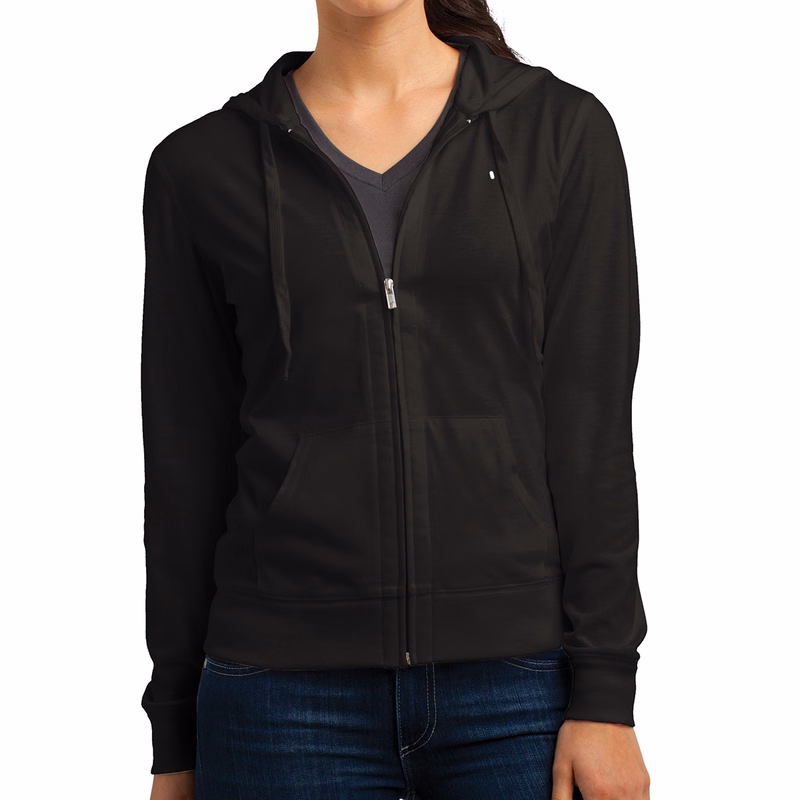 District® Juniors' Jersey Full-Zip Hoodie