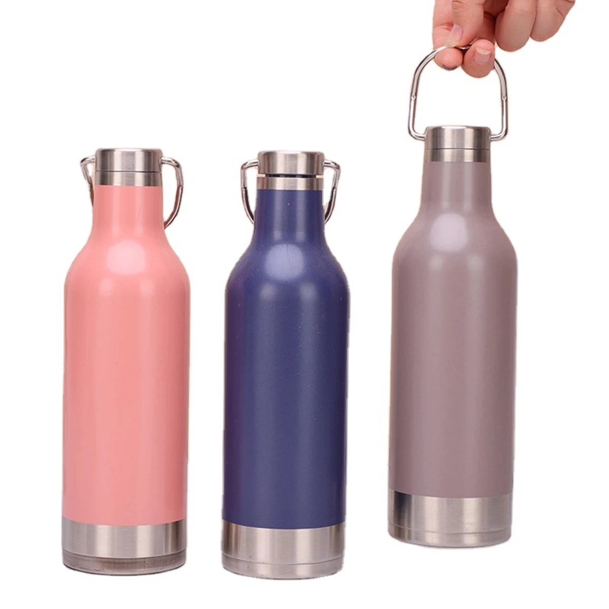 17 OZ. Double Wall Vacuum Insulation Flask with Handle 1